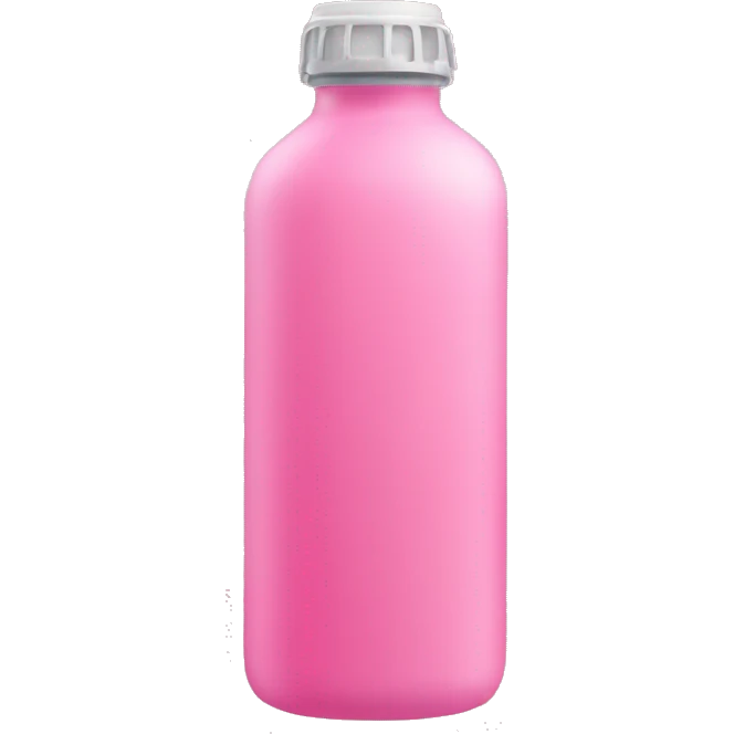 Pink water bottle without a face emoji