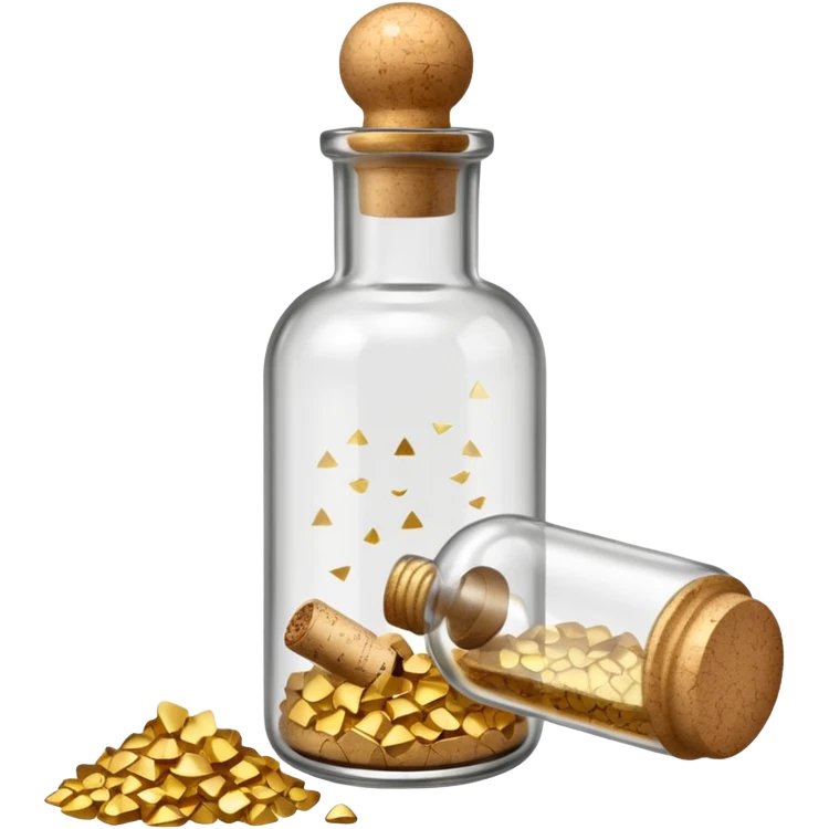 A Message Bottle, gold inside emoji