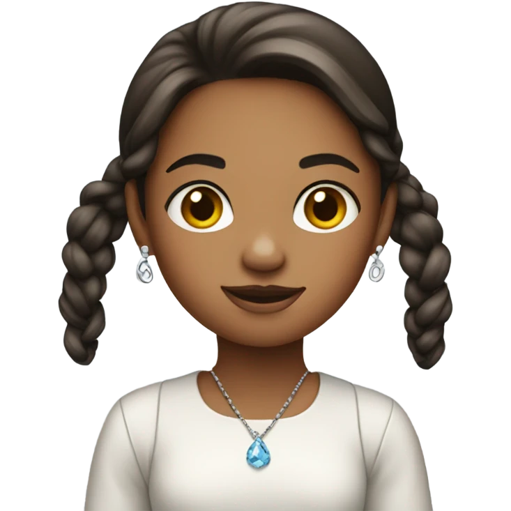 girl with ipad and earrings emoji