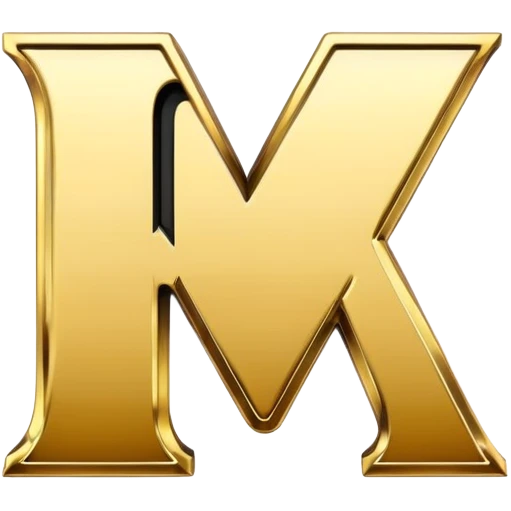 letters BLK with gold outline emoji