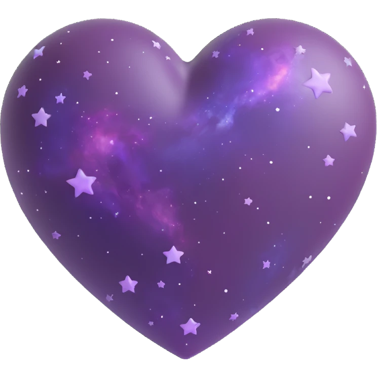 purple galaxy heart transparent emoji
