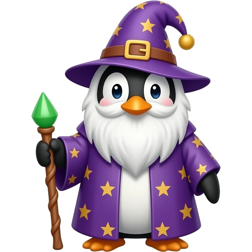 Penguin Wizard emoji