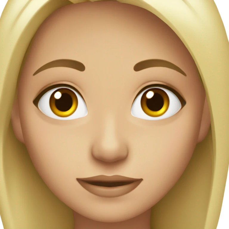 blonde girl with brown eyes on new years emoji
