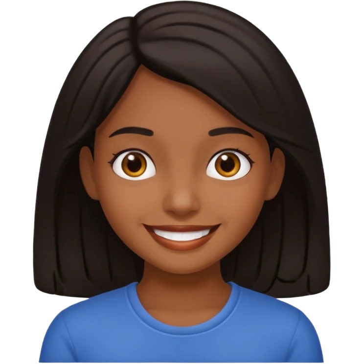 GAROTA MORENA COM CABELO PRETO emoji