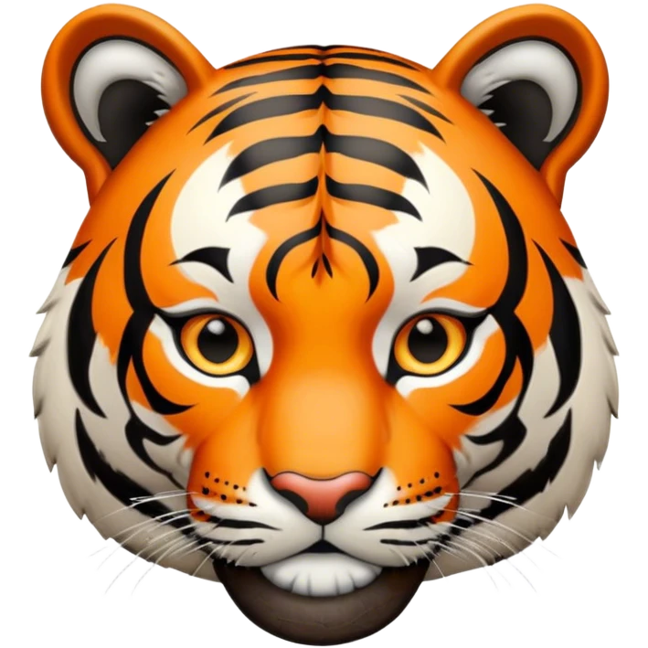 Tiger with softball kit that is black with orange letter that says “BPS” emoji