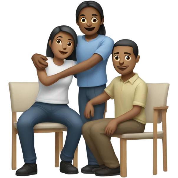Person stretching another persons elbow emoji
