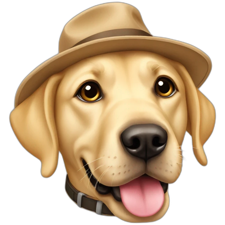Labrador with hat emoji