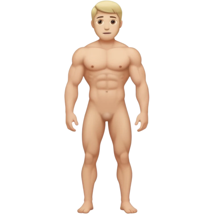 full body shot of a naked man with big penis emoji