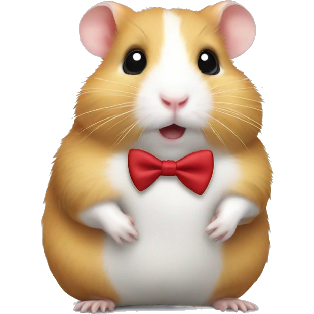 Hamster with bowtie  emoji