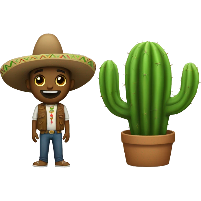 Mexican and cactus  emoji