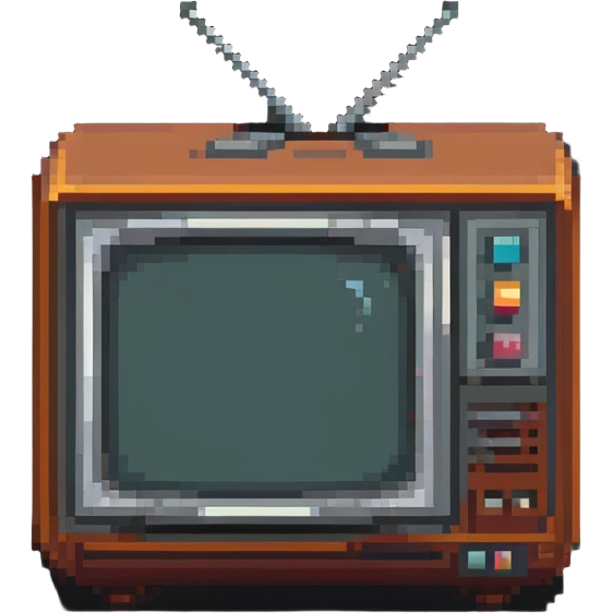 old-school television with a retro design emoji