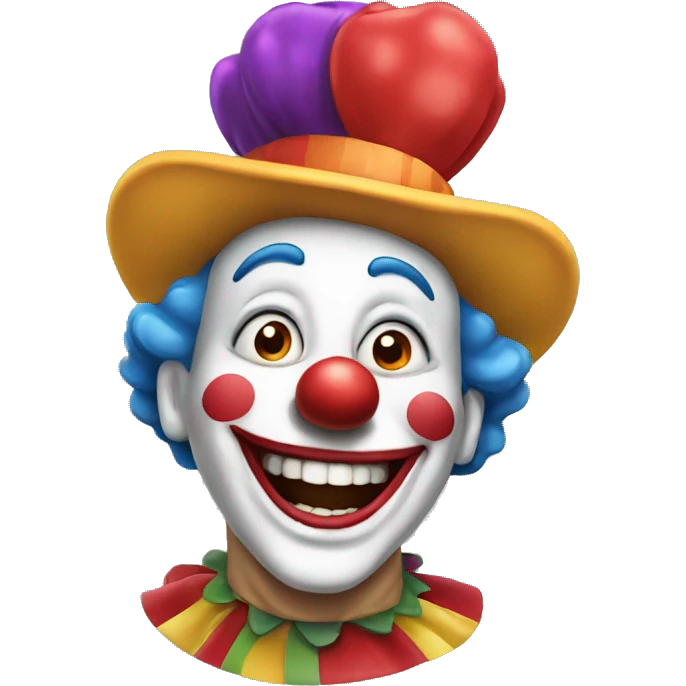 Laughing clown emoji