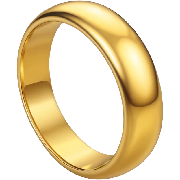 Anneau doré simple emoji