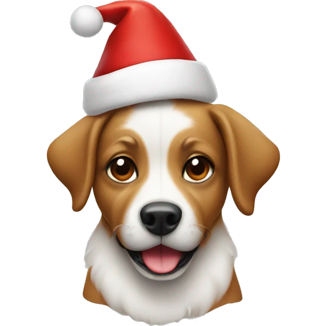 Dog with santa hat emoji