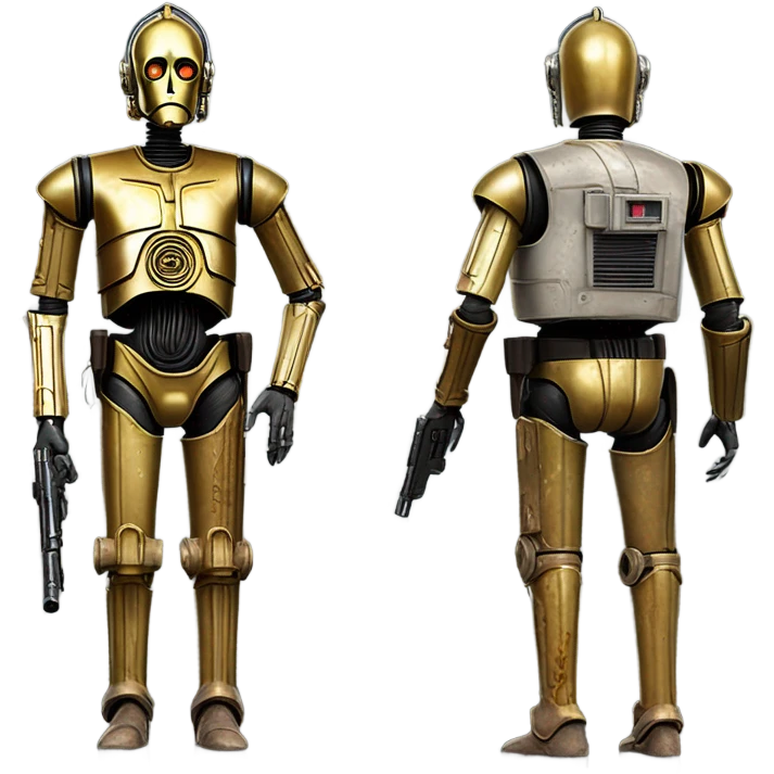 Dusty old Bounty hunter C-3PO has n action  emoji