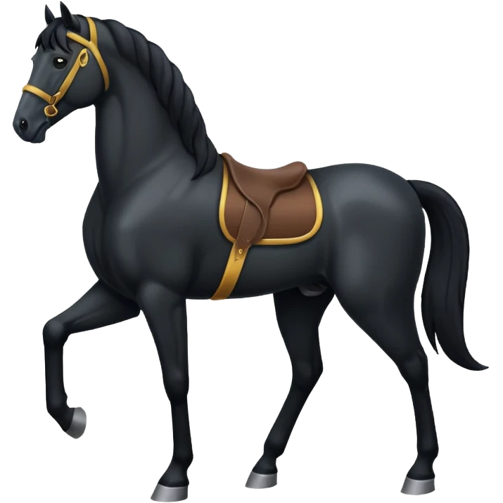 Pony black horse standing emoji