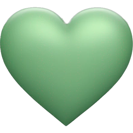 Sage green heart  emoji