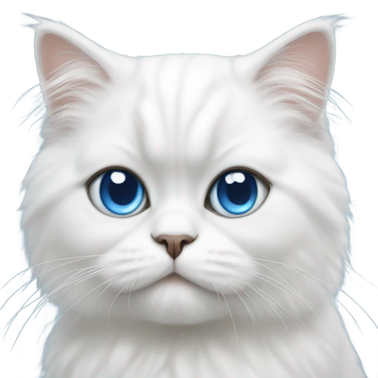 White persian cat blue eyes collection emoji
