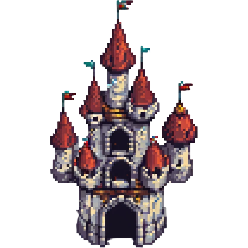fantasy castle pixel art style emoji