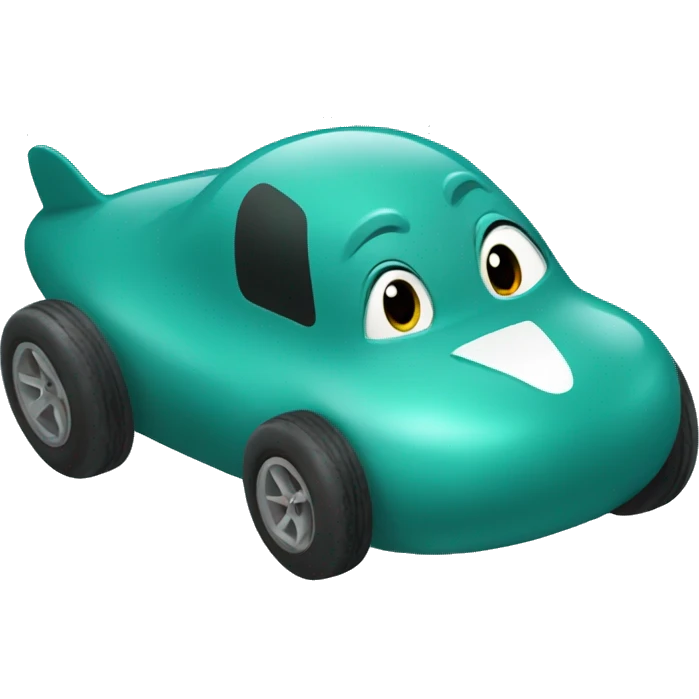 teal seal in racecar emoji