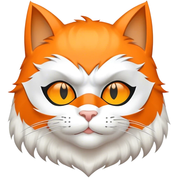 a kind cat wearing a batman mask emoji