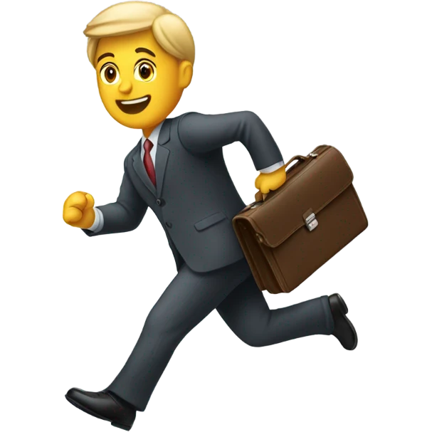 man running with briefcase emoji