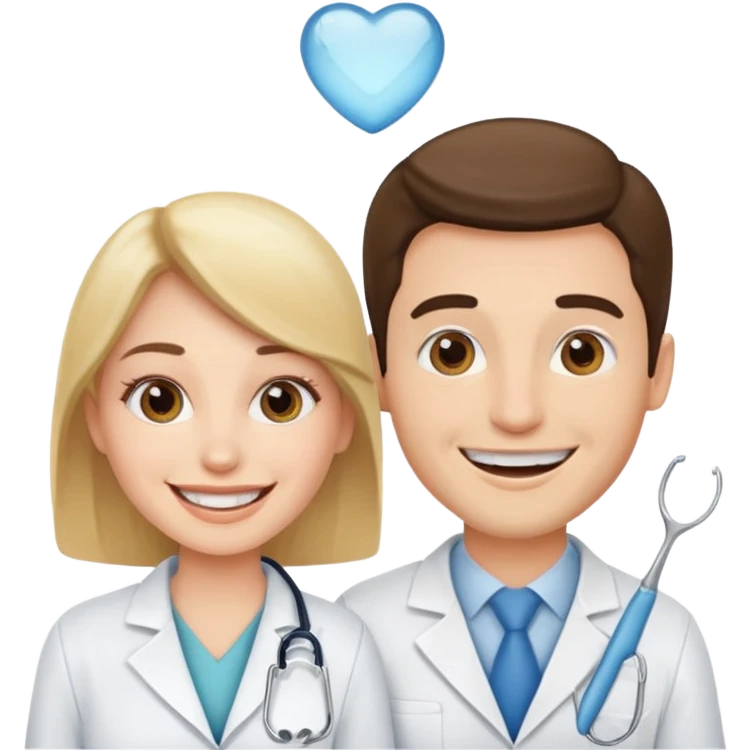 dentistas hombre y mujer  emoji