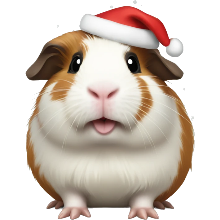 Guinea pig in christmas emoji