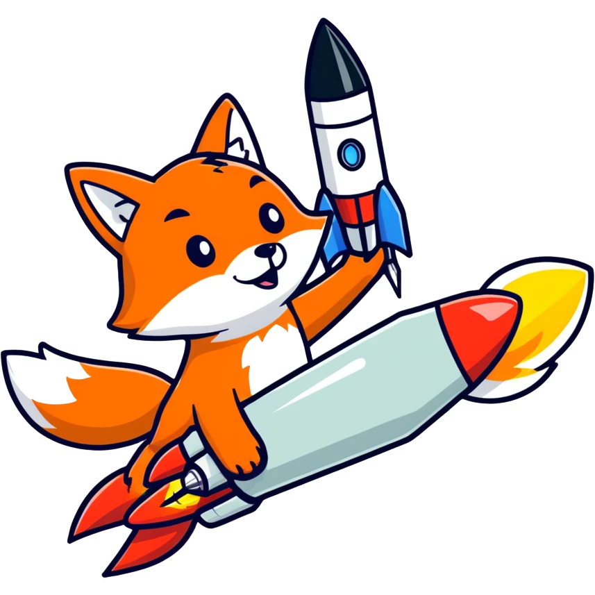 Fox fire a rocket emoji