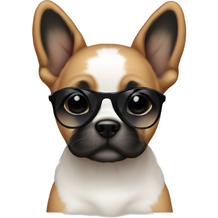 Puppy with black  sunglasses cute emoji
