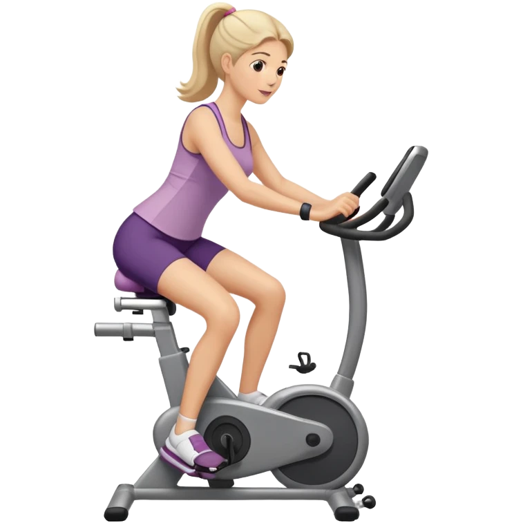 mother pedaling on an exercise bike emoji