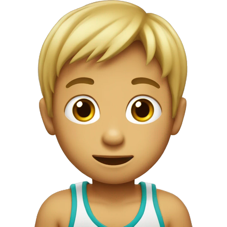 niño pequeño jugando emoji