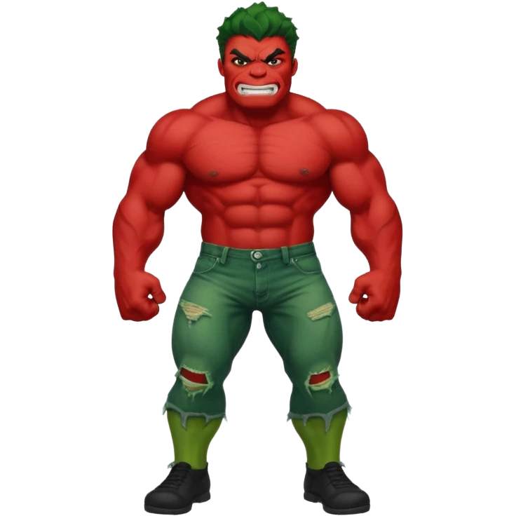 hulk vermelho sorindo emoji