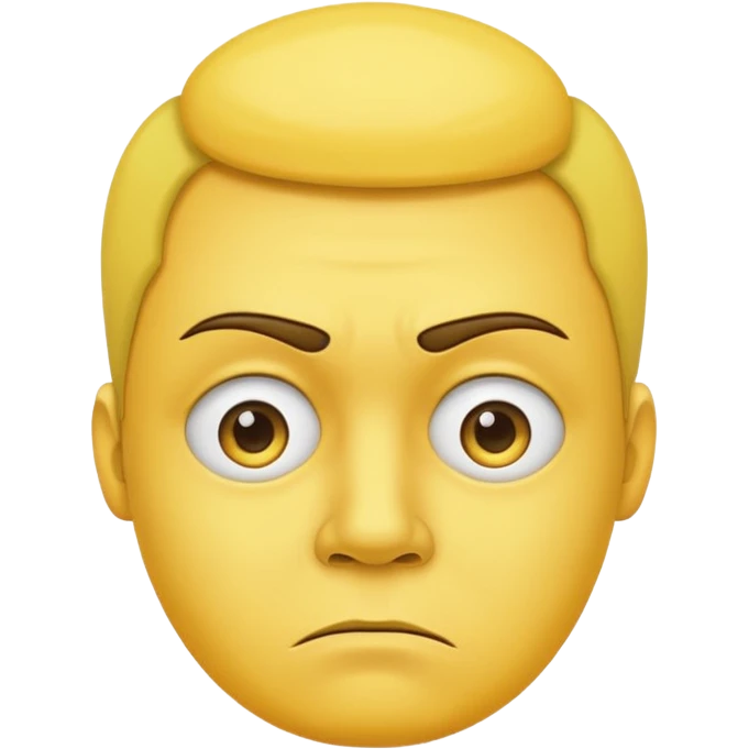 Disappointed yellow face  emoji
