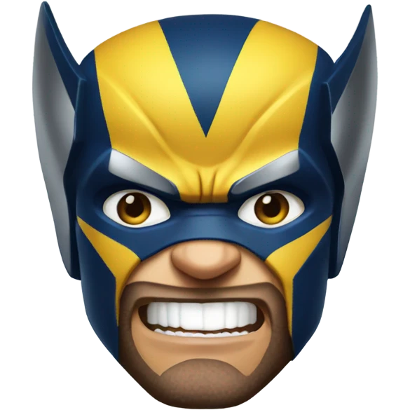 Wolverine in superhero costume  emoji