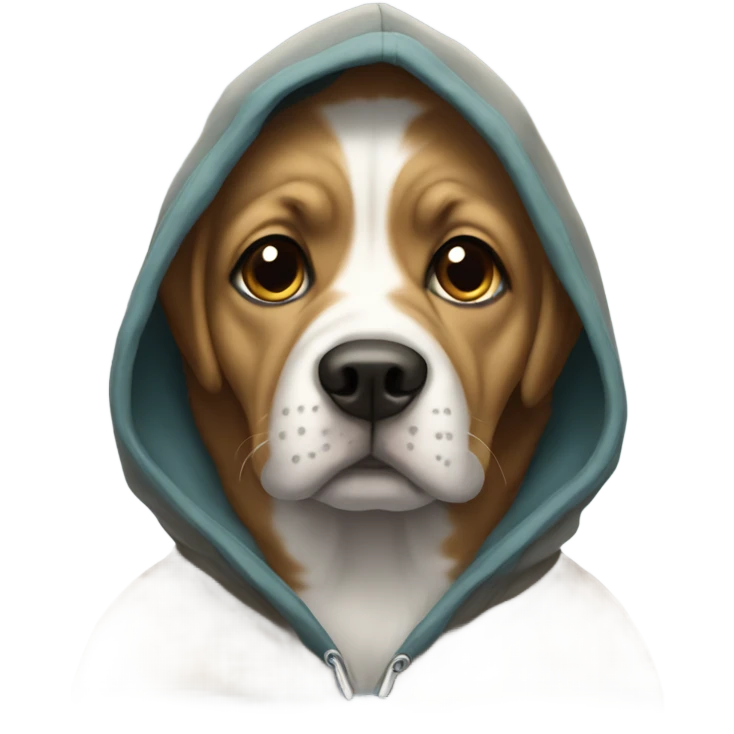 Dog with a hoodie emoji
