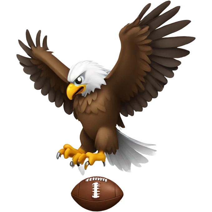 Eagle holding football emoji