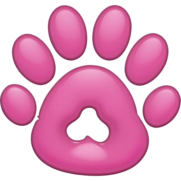 pink pawprint emoji