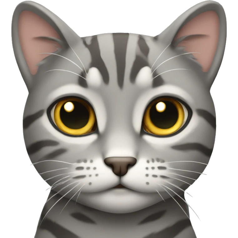 Skeptical gray tabby  emoji