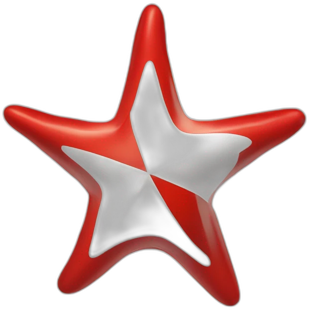 bandera gallega con estrella roja emoji