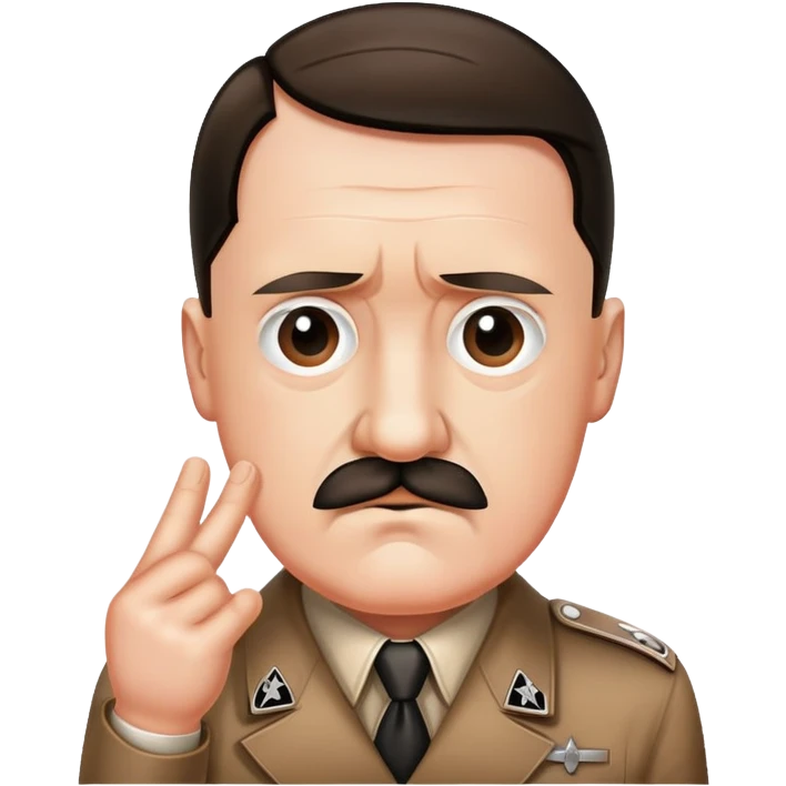 Hitler saying oh no! emoji