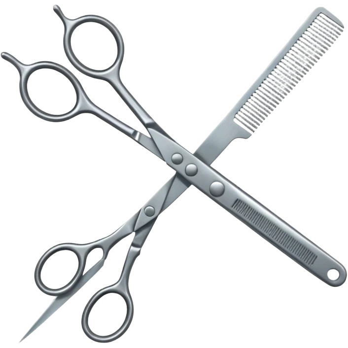 barber shop, scissors, comb, only scissor and comb emoji