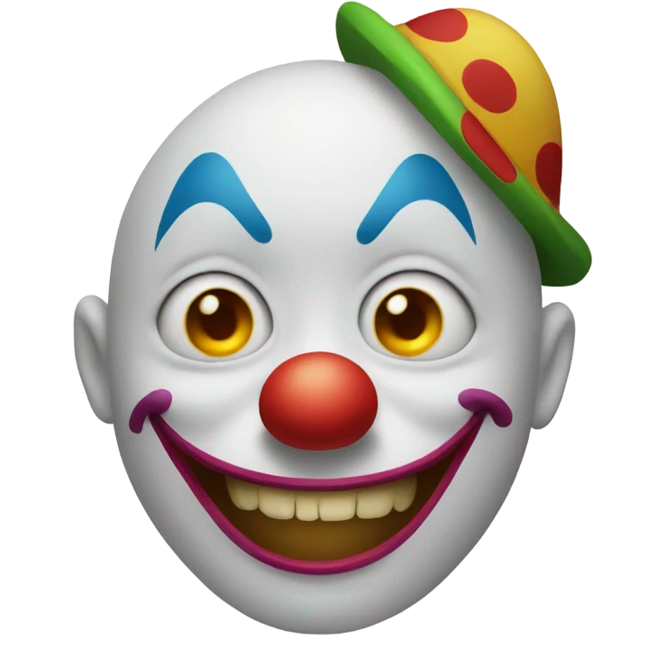 Creepy clown smile emoji