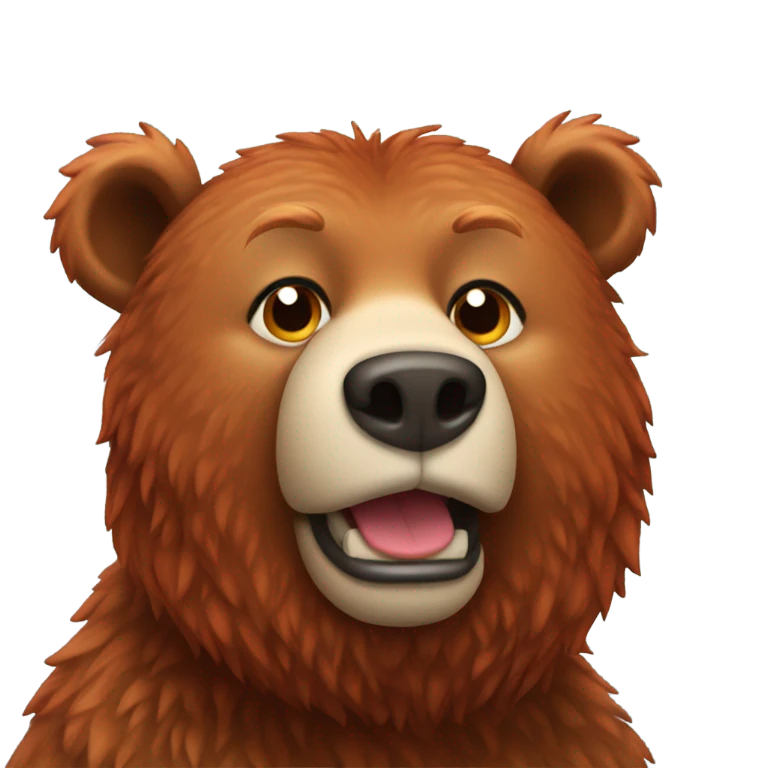 Bear with red beard emoji