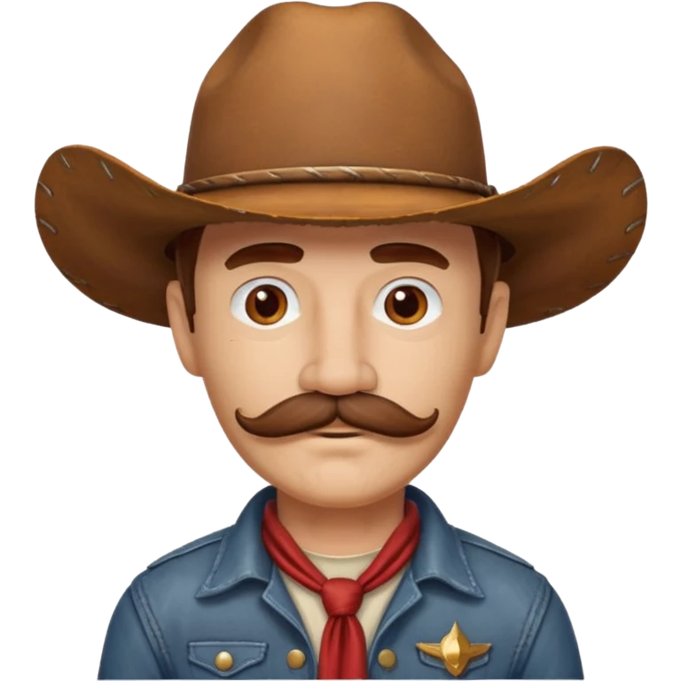 red thick mustache man with a cowboy hat emoji