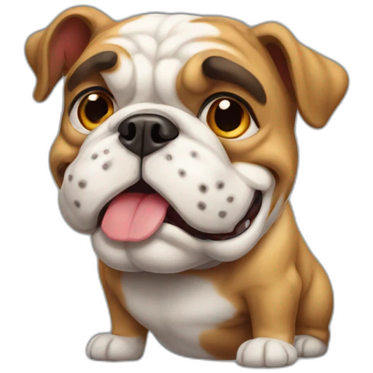 Dog Bulldog full-height emoji