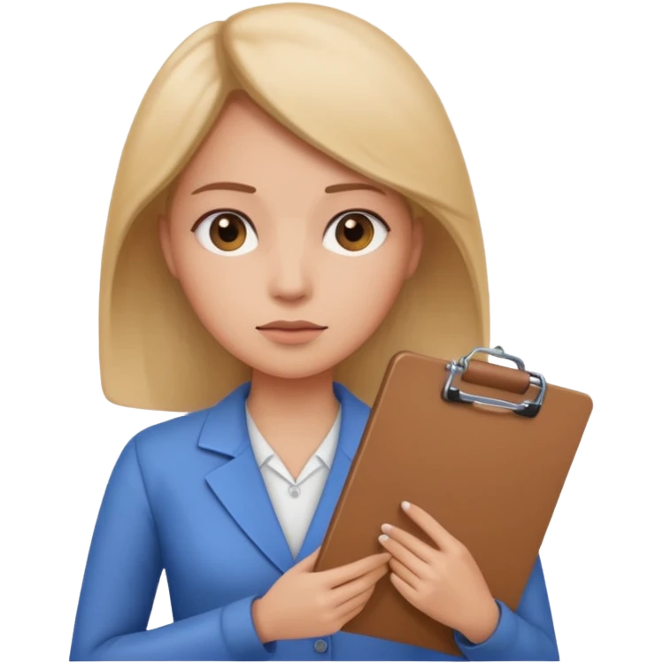 women with clipboard pressed emoji