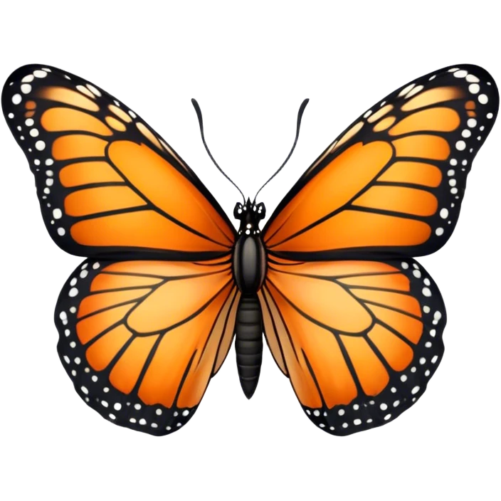  transparent monarch butterfly emoji