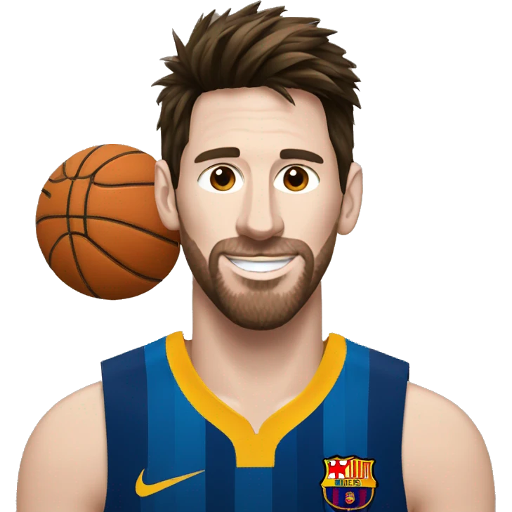 Messi qui joue au basket emoji