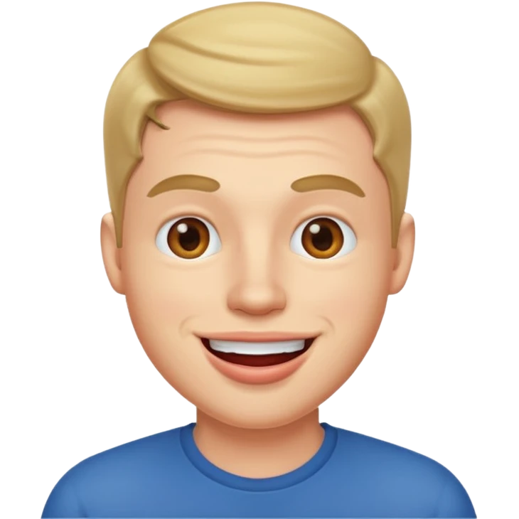 White Guy with big lips emoji